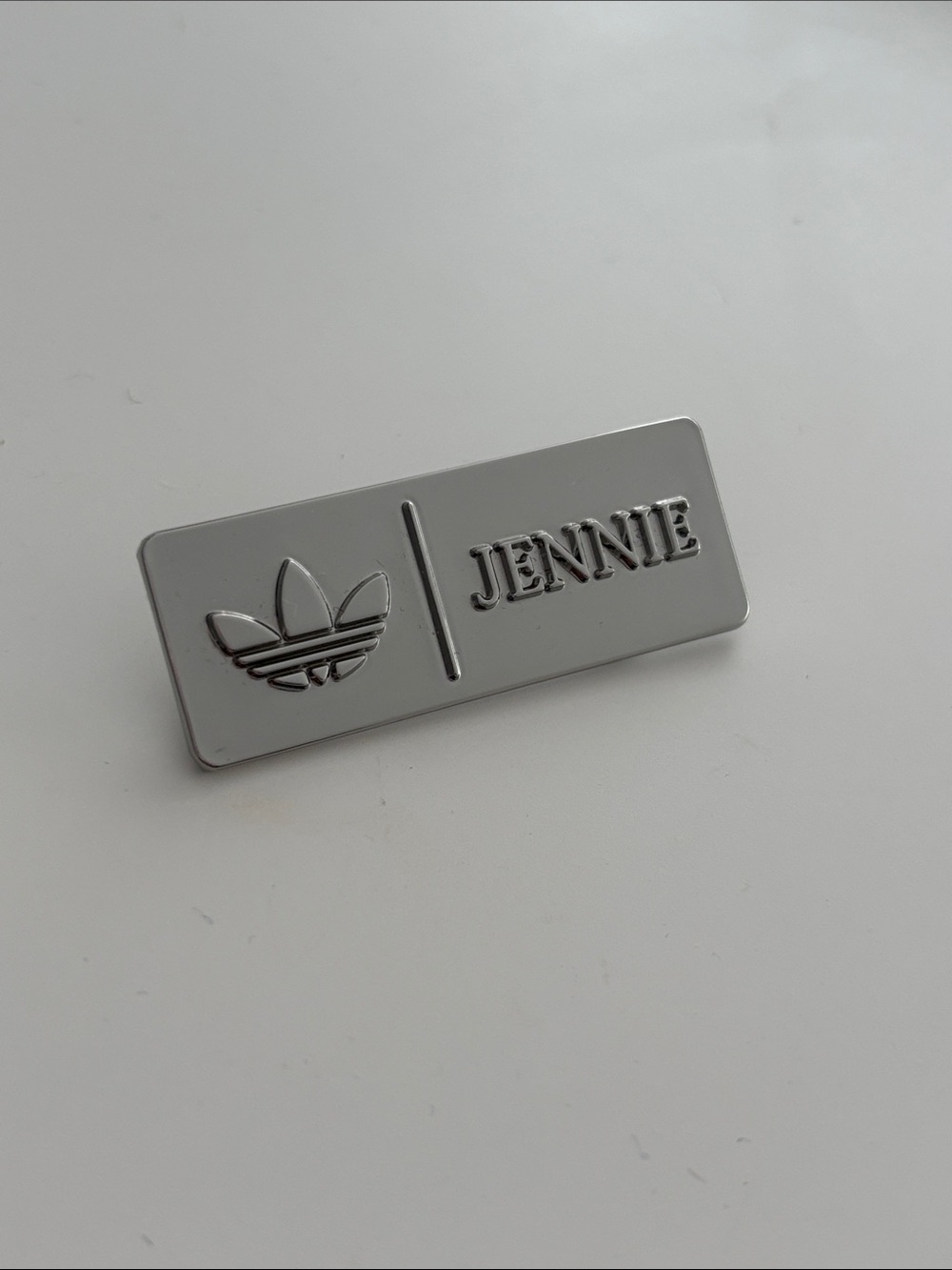 Adidas x Jennie Collab Nameplate Pin